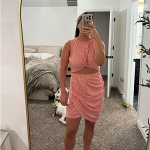 Pink mini dress